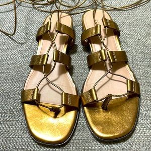 🌼4 for 20🌼 Banana Republic Gold Lace Up Strappy Sandals